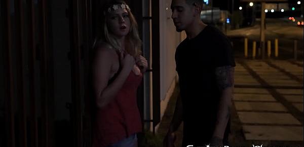 Teen Lilly Sapphire banged rough in public by a pervert